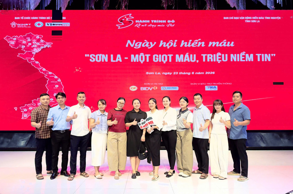 BỆNH VIỆN ĐA KHOA TỈNH SƠN LA HƯỞNG ỨNG NGÀY HỘI “HÀNH TRÌNH ĐỎ 2026” - LAN TỎA YÊU THƯƠNG TỪ NHỮNG GIỌT MÁU HỒNG